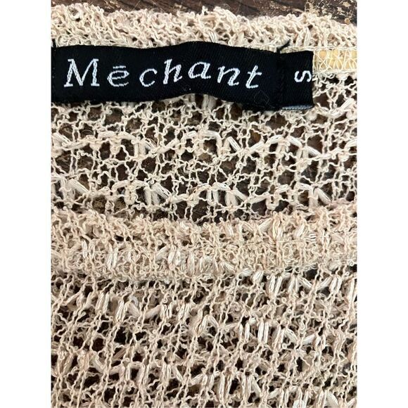 Mechant Gold Loosely Knit Bat Wing Sweater - Picture 6 of 6